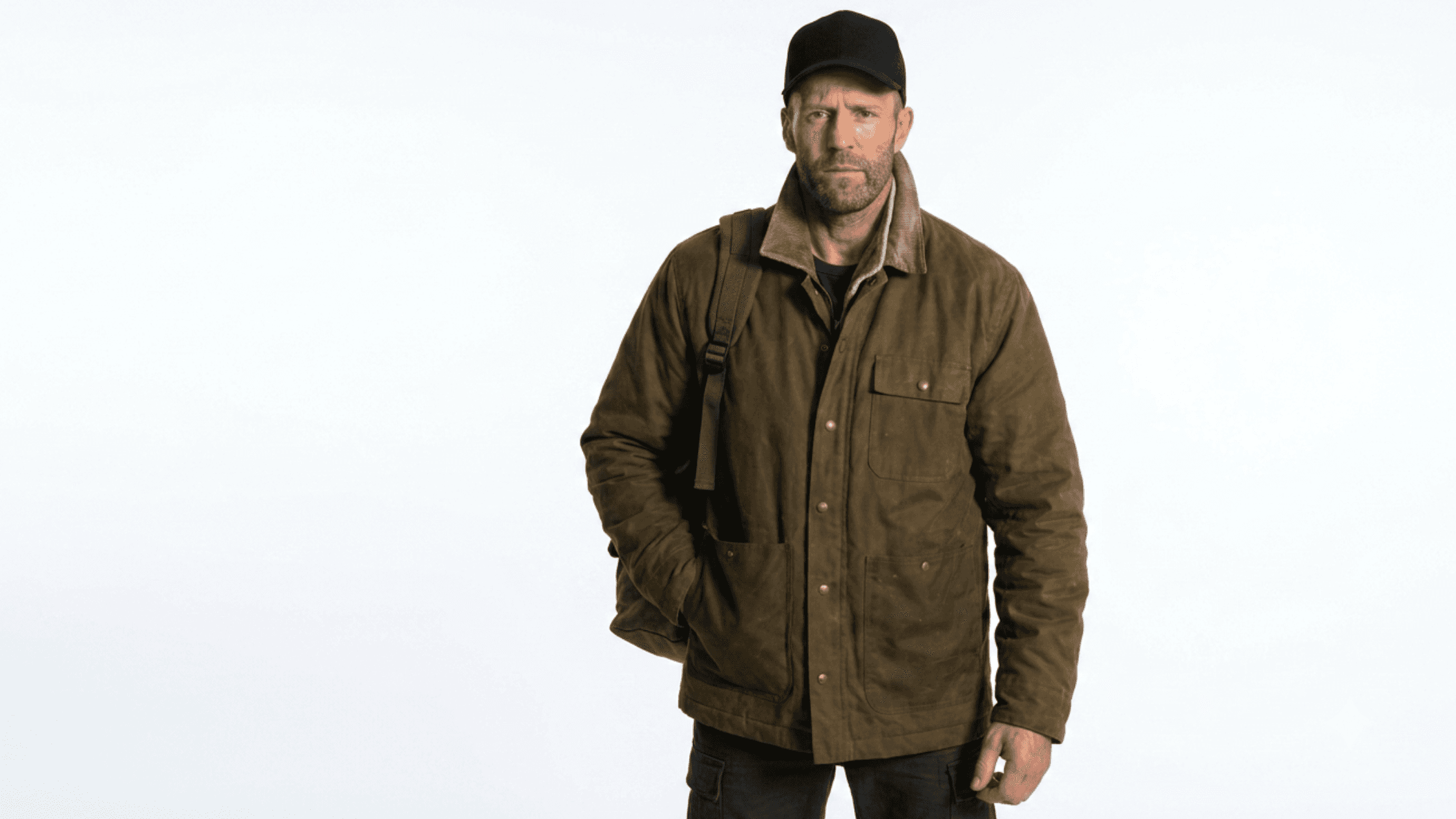 Mutiny 2026 Jason Statham Olive Green Waxed Field Jacket