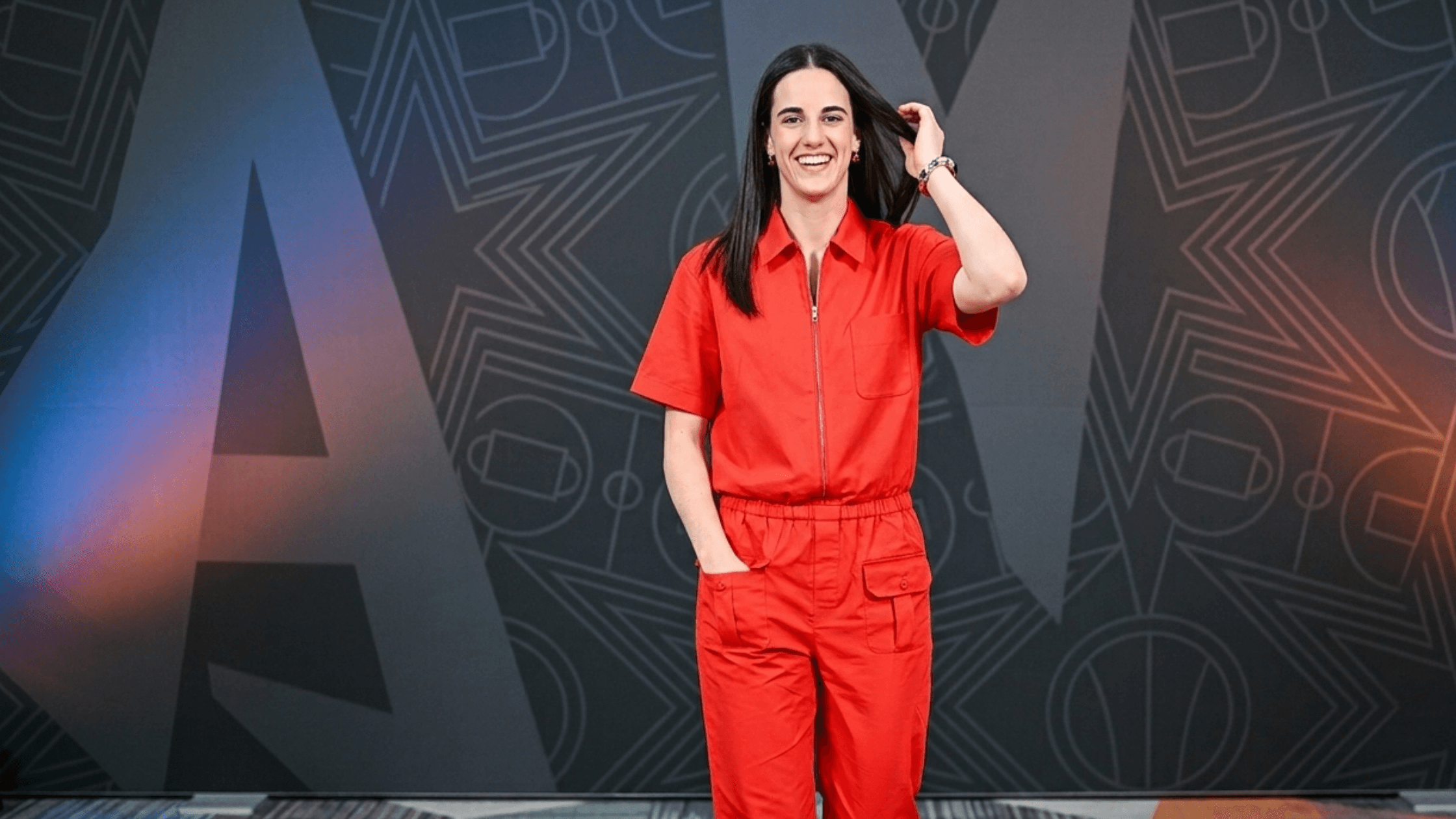 Caitlin Clark AT&T WNBA All-Star Game 2026 Red Utility Jacket