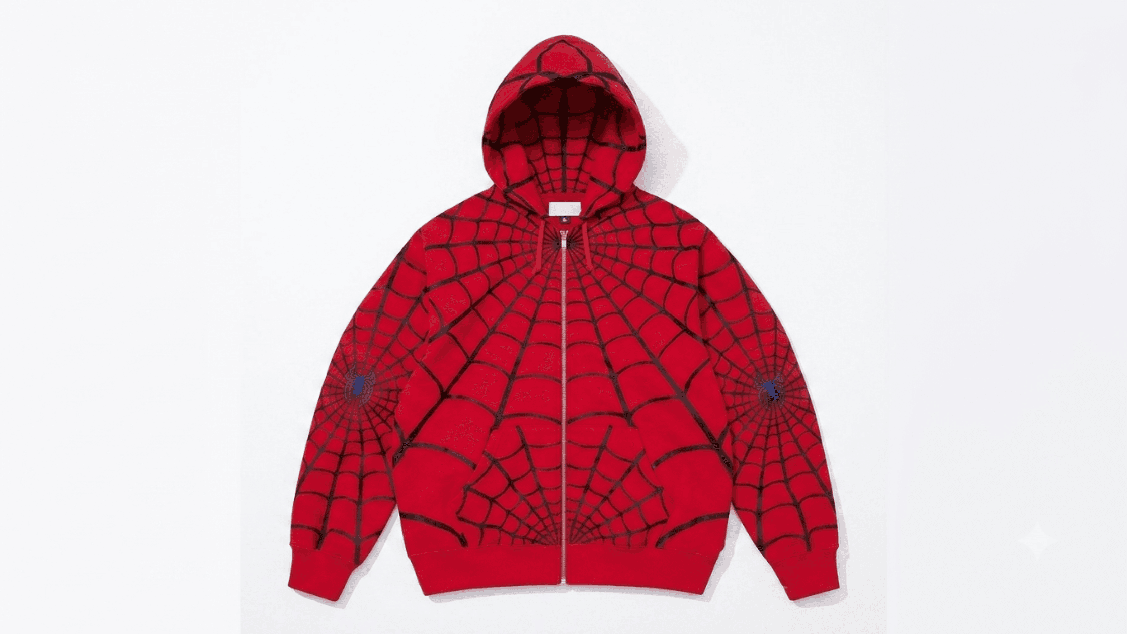 Spiderman Red and Black Zip Up Hoodie